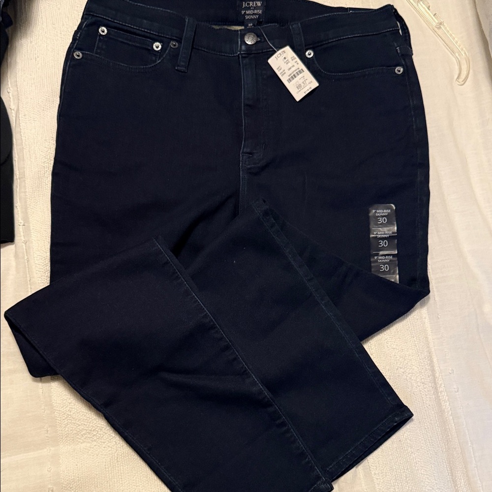 J. Crew women’s Navy Slim Straight Jeans